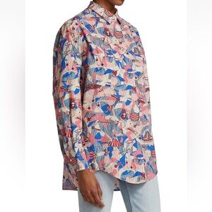 New! Chufy x Andre Saraiva medium vibrant printed front button shirt.